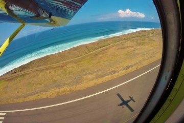 Départ en avion pour un saut en chute libre à la Réunion