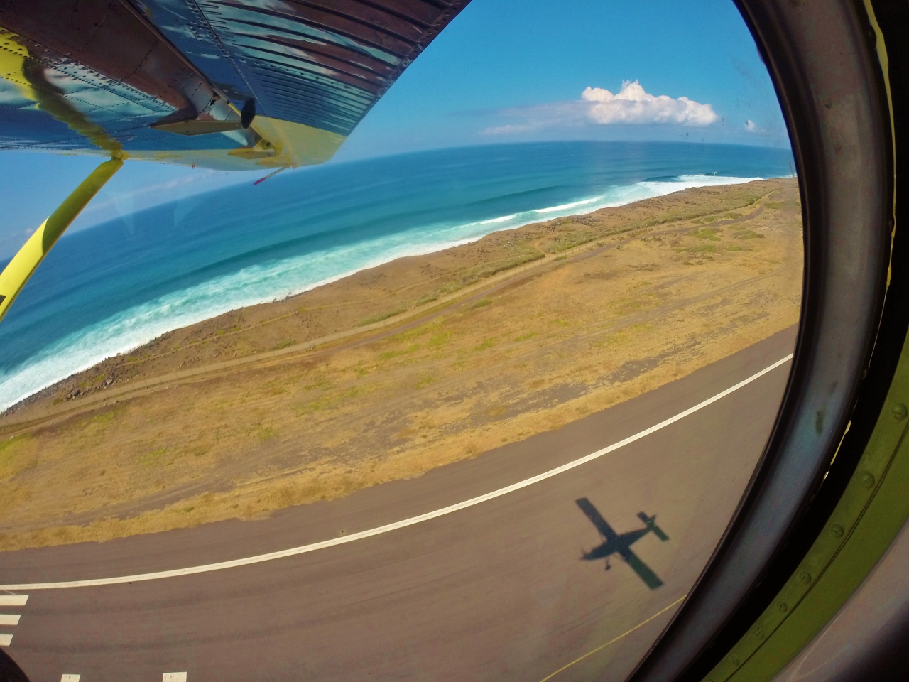 Départ en avion pour un saut en chute libre à la Réunion