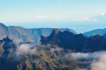 Les trois salazes vue d'hélicoptère à la Réunion