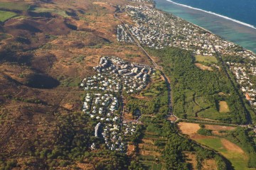la zone résidentielle de Vert Lagon face au Lagon à la Réunion