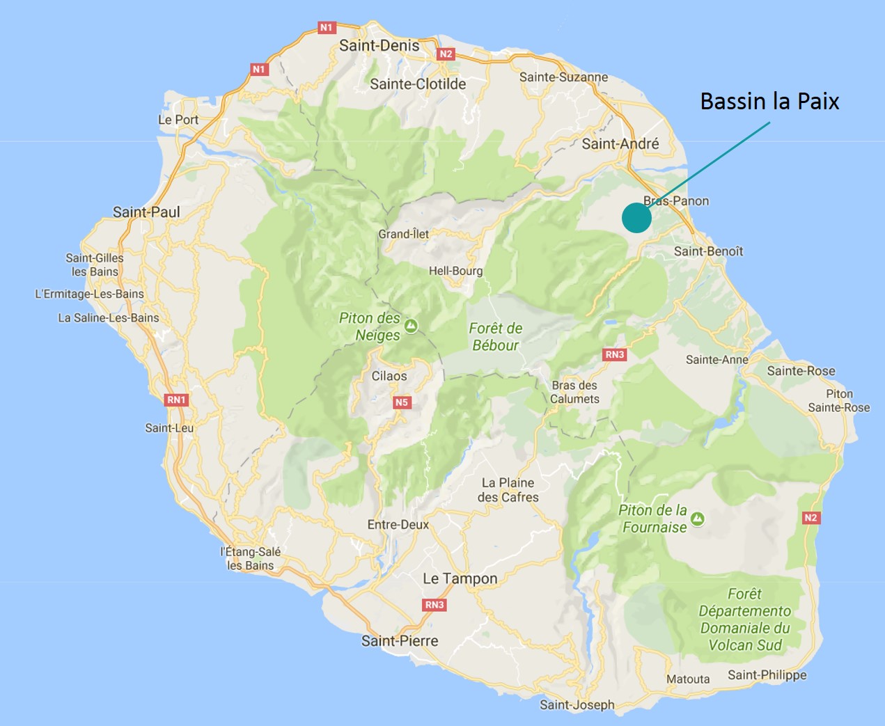Bassin la Paix île de la Réunion