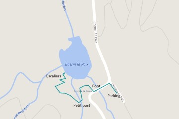 Parcours accès au bassin la Paix