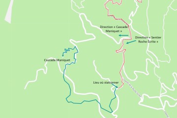 Randonnée dnas la forêt de la roche écrite pour la cascade Maniquet