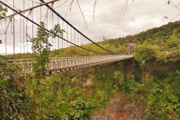 Le pont suspendu à la Réunion aujourd'hui fermé