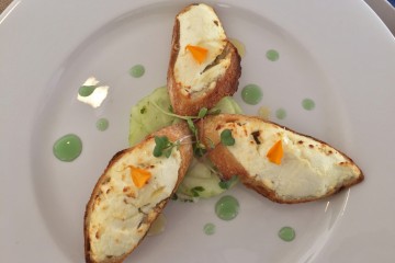 Carte avec menu restau petit bleu