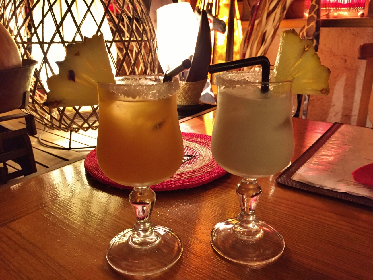 cocktails au restaurant à La Réunion