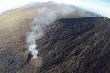 éruption du piton de la fournaise ULM
