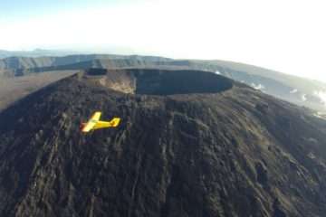 ULM à la Réunion et le volcan