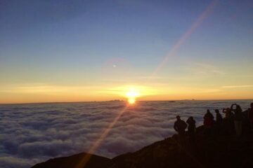 lever du soleil piton des neiges